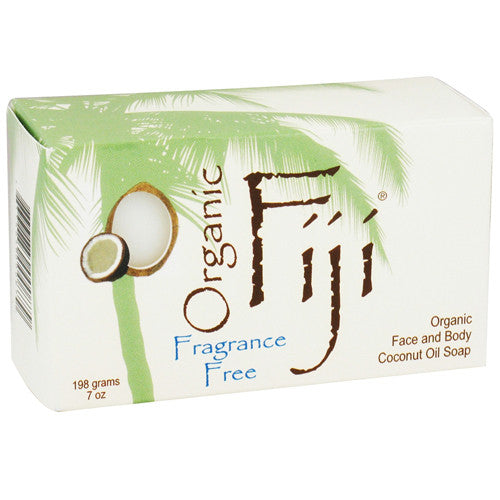 Organic Fiji - Face And Body Coconut Oil Bar Soap, Fragrance Free - 7 Oz